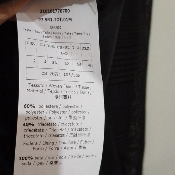 D3 Sportmax 2 sheer mesh open sleeve top with zip at left shoulder - Picture 9 of 9